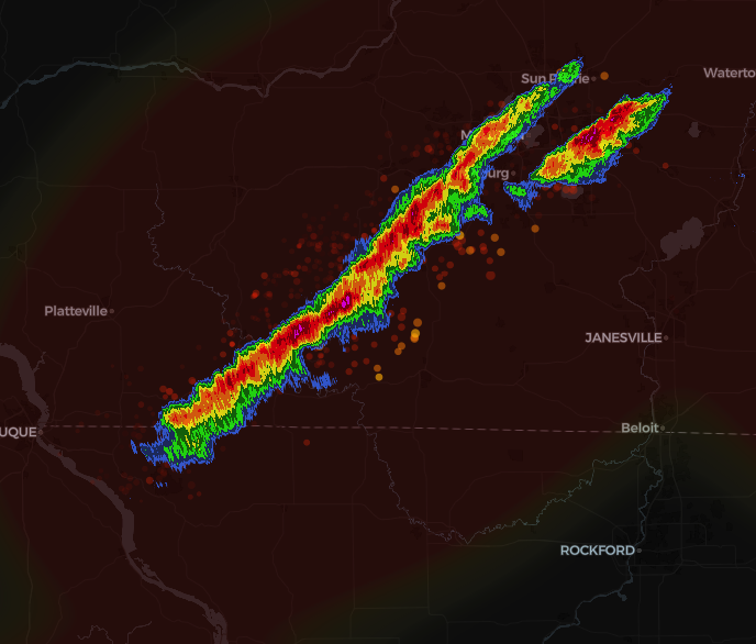 Lightning Strikes Map